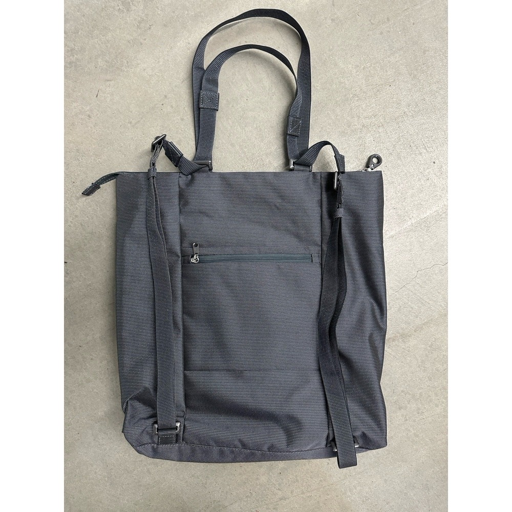 Mandarina Duck Backpack Tote Bag Gray Convertible Nylon Laptop Travel Work Bag - Picture 5 of 9
